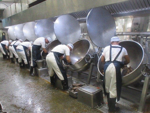 伙食準備與送餐示意圖